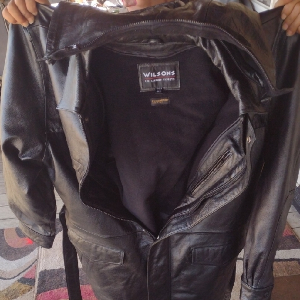 Wilsons Leather Black Jacket for Men 2XLT insulated NWOT